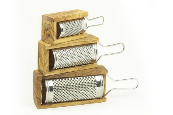 Olive wood cheese grater, small, Olio Roi, approx.11.5 x 7 x 7 cm