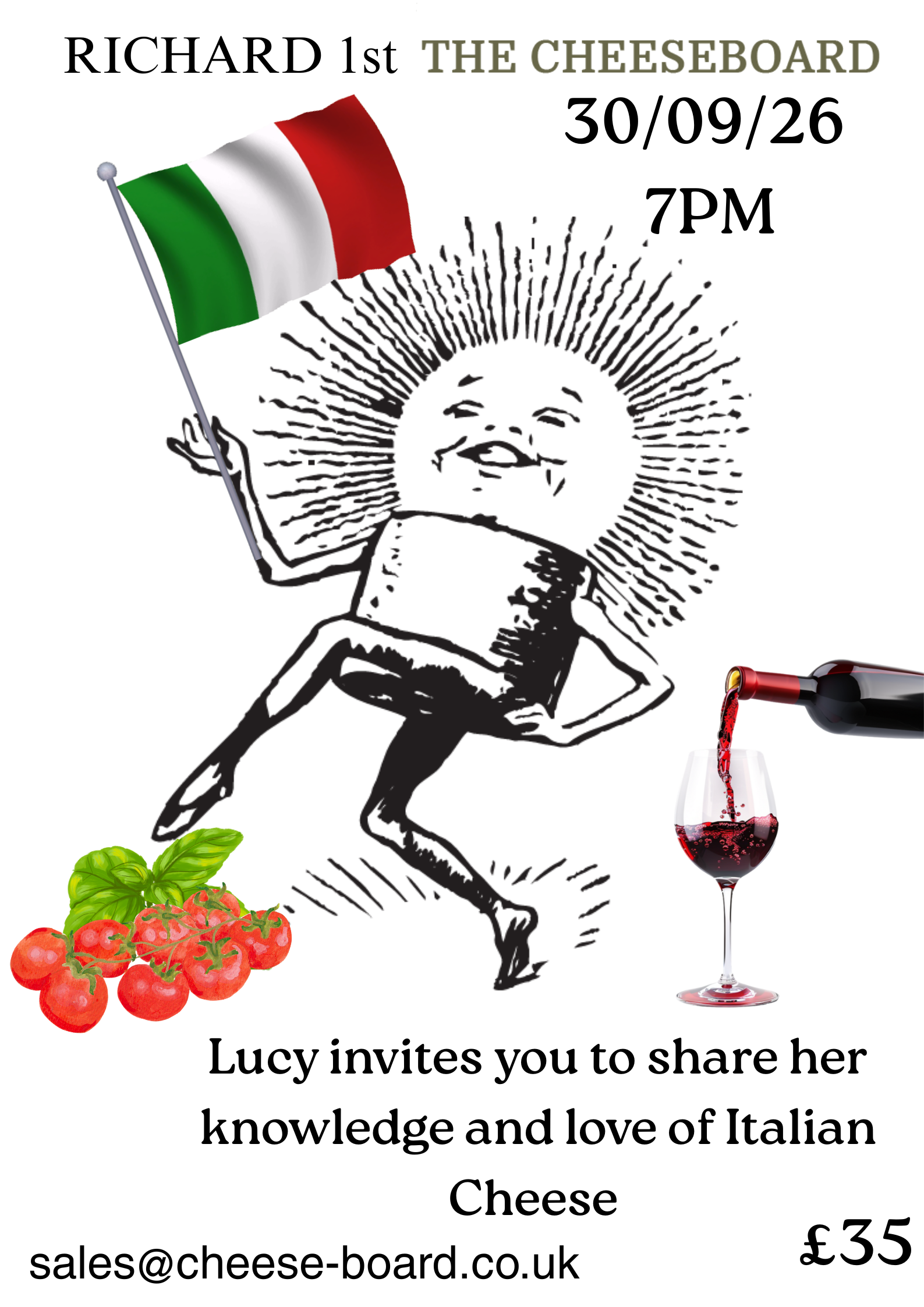 30/09/26: Italian Cheese + Wine